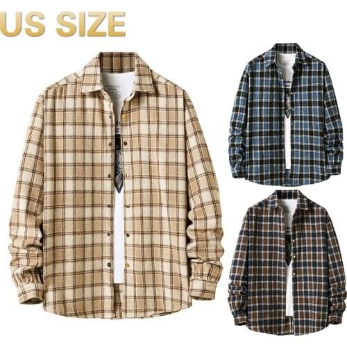Men Flannel plaid shirt mens Casual Long Sleeve Shirt Soft Comfort Slim Fit Styles Brand Man Plus Size