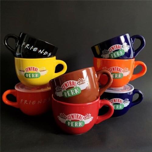 Friends TV Show Ceramic Coffee Mugs Central Perk Tea Water Cup Large Capacity Mark Creative Coffeeware Teaware