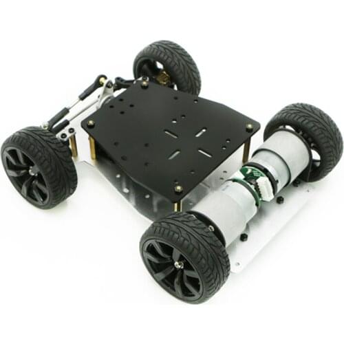 Intelligent car chassis active differential front wheel steering rear drive with encoder dual motor