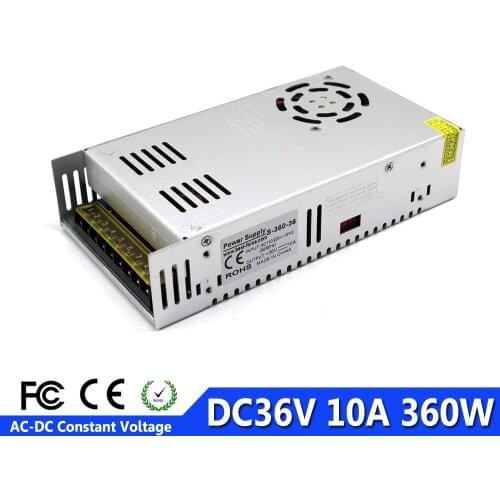 Power Source DC 36V Single Output DC36V 10A 360W Switching power supply led driver transformer 110V 220V AC-DC SMPS For CNC CCTV