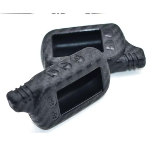 Carbon Silicone Car Key Case For Tomahawk TZ 9030 9020 9010 7010 TZ-9030 Two Way Car Alarm LCD Remote Control Fob Cover