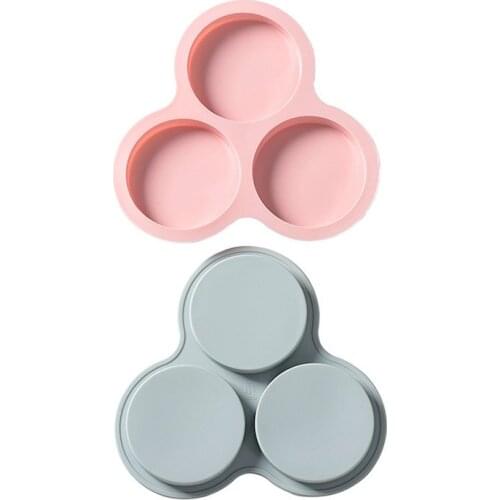 3 Cells Round Style Silicone Cake Molds Food Grade Material Kitchen Baking Tools DIY Pastry Pizza Dessert Mold