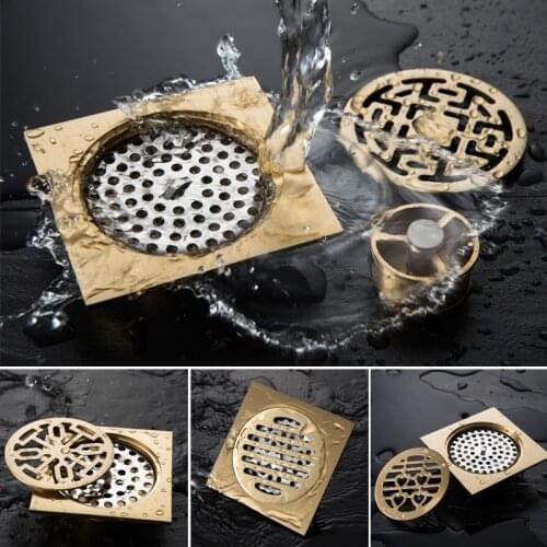 Square Floor Drains Antique Brass Shower Floor Drain Bathroom Deodorant Euro Square Floor Drain Strainer Cover Grate Waste