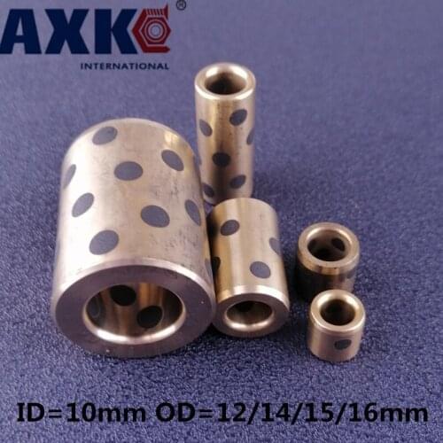 Linear Graphite Copper Set Bearing Bushing Ball Bearing Lm10 10mm OD 15/16mm Oil Self-lubricating JDB 4/10pcs/lot Free Shipping
