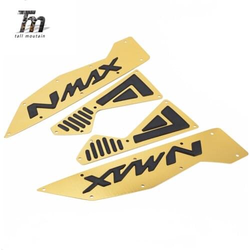 N max 155 Motorcycle CNC Aluminum Front & Rear Footboard Steps Foot Plate Footrest Pedal For YAMAHA N-MAX 155 NMAX 155 2015-2019
