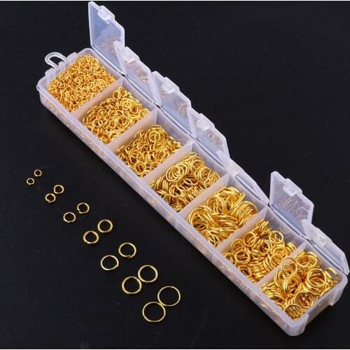1500pcs Mixed Size Open Jump Rings Box Set for DIY Jewelry Making Findings