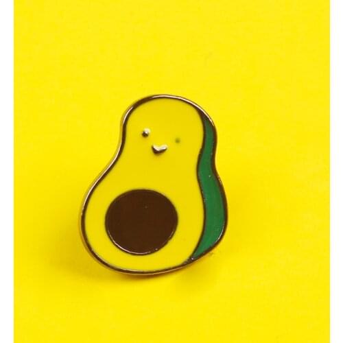 Fruit Set Metal Badges On Jeans Jacket Icon On The Backpack Avocado Green Enamel Pins On Garment Lapel Pin Bags Badge Gifts