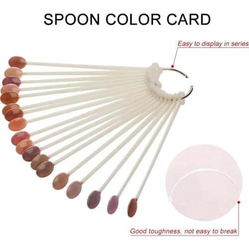 NAILCO UV Gel Varnish Display Spoon Color Chart False Display Tips Nail Art 50pcs/Pack UV Nail Tips Set Lot For Manicure Sticker
