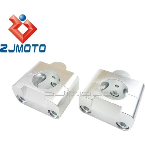 Motorcycle 1-1/8" Handlebar Risers For Honda Yamaha Suzuki Motocross CNC Aluminum 28mm Handle Bar Mount Clamp Adaptors