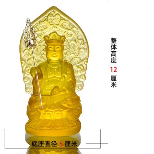 Earth Store Bodhisattva, Ksitigarbha, resin small statue of Buddha, Buddhist Arts and crafts, decoration, elegant solemn