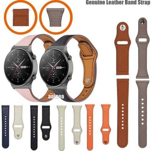 20mm 22mm Genuine Leather Band Strap For Huawei Watch GT GT2 46mm 42mm Pro GT2e Smart Watch Accessories