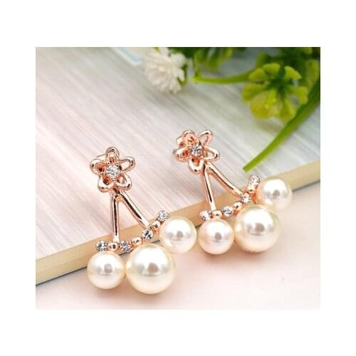 New fashion earrings five-pointed pearl three treasures earrings gold fashion gift hanging earrings pearls