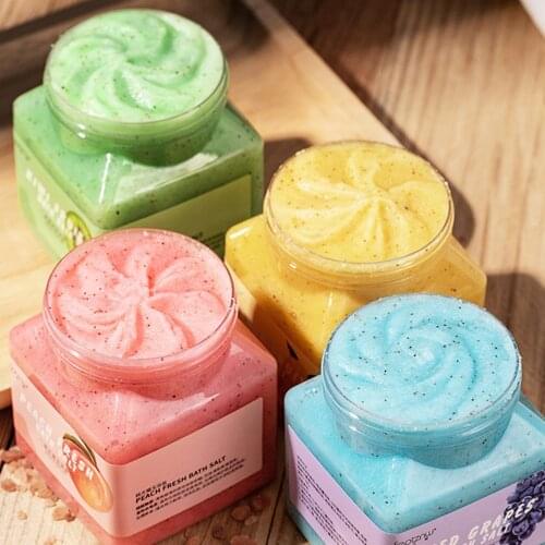 350g Fruity Body Scrub back hand bath Aroma Bath Salt Anti-acne Exfoliating Deep Cleansing Pores Moisturizing Scrub Skin Care