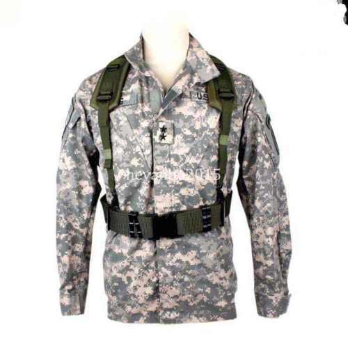 TACTICAL NYLON COMBAT Y-TYPE LOAD BEARING SUSPENDERS AND HEAVY DUTY BELT - World military Store