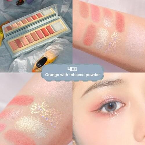 Eyeshadow Tray Caramel Chestnut Wheat Ears Milk Coffee Peach Eyeshadow Pearlescent Matte Waterproof Long-lasting Eyeshadow TSLM1