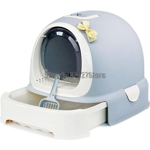Cat Litter Basin Fully Closed Cat Toilet Large Anti Splash Closed Drawer Cat Salad Excrement Basin Cat Products