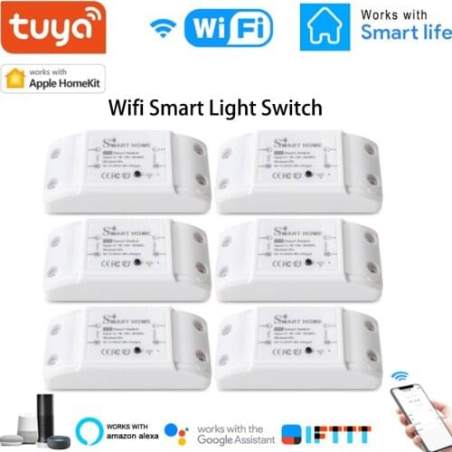 90-250V Wifi Smart Light Switch Moudle 10A Universal Breaker Timer Voice Control Work With HomeKit Alexa Google Assistant