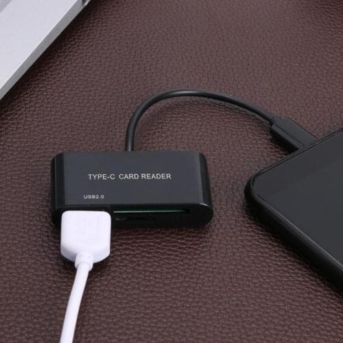 USB 3.1 Type-C to USB 2.0 Hub Adapter OTG TF Memory Card Reader Converter Cable Excellent Craftsmanship Well Durability