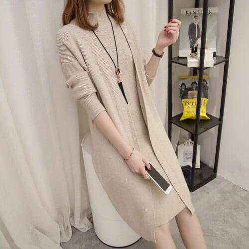 2021 Spring Autumn Korean Knitted 2 Piece Set Women Long Sleeve Cardigan Pullover Sweater + Lady Knitting Dress Suit X98