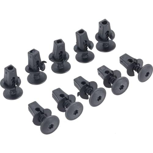 10Sets Fender Liner Mudflap Mudguard Fastener Clips Screws Buckle For VW Passat B5 B6 B7 CC Golf MK6 Tiguan Touran Polo