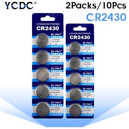 10Pcs Disposable Lithium Battery BR2430 ECR2430 KL2430 KCR2430 CR2430 L20 3V Button Cell Coin Batteries For Watch