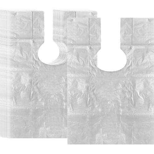 100 Pieces Waterproof Disposable Hairdressing Capes Washing Pads Shampoo Scarf for