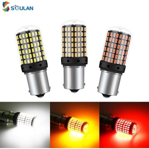 1X High Bright S25 BA15S BAU15S Not Hyper Flash 21W Turn Signal Lamp 1157 BAY15D P21/5W Brake Light Car LED Bulb 7443 12V Canbus