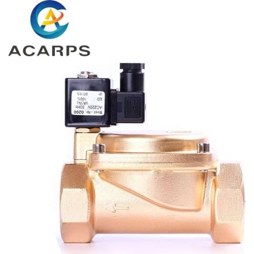 2" Pilot Operated High Pressure Normally Closed Brass Solenoid Valve 220V Pilot Operated Solenoid Valve