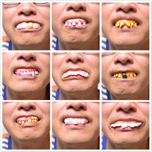 20 Style Jokes Funny Prank Horror Shocker Novelty Gadgets Fun Denture Gags & Practical Jokes Halloween Decoration Props Toy
