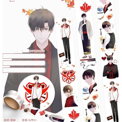 2021 New 4cmx5M Character Washi Tape Handsome Man