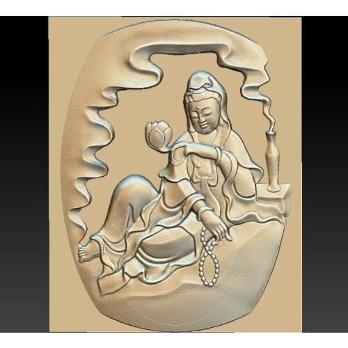 3d STL relief digital file -the Buddha STL Model for CNC Router Aspire Artcam 3D Printer Carving Engraver Bas Relief