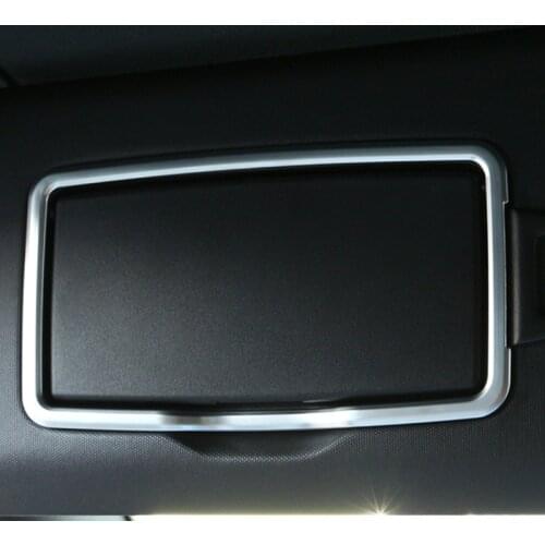 Car Front Cosmetic Mirror Frame Decoration Cover Trim 2Pcs ABS For Mercedes Benz A B C E Class GLC ML GLE GLA CLA