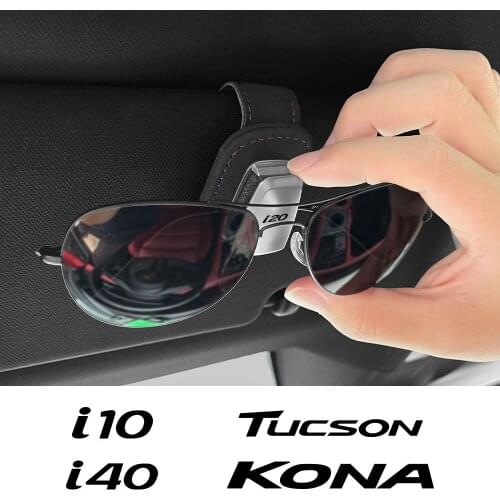 Car Eyeglass Holder Glasses Storage Clip For Hyundai Tucson I10 I20 I40 Kona Ioniq Sun Visor Sunglasses Holder Auto Accessories