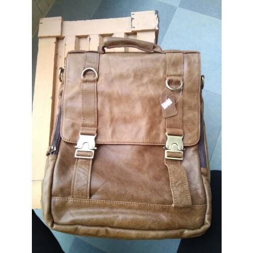 Free shipping men backpack real leather backpack size about 40*30cm