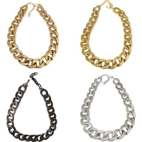 Dog Neck Chain Pet Chain Collar Fashion Cool Plastic Adjustable Gold Silver Plated Puppy Chain Pet Chain Necklace For Cat Dog