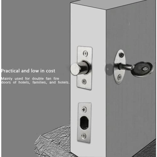 Hardware Pipe Tube Well Invisible Door Lock Locker Stainless Steel Lock For Lock Pipe Fireproof Door Escape Aisle Locks With Key
