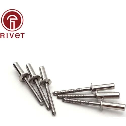 GB12615.4 (M3.2 100PCS) DIN EN ISO 16585 Stainless Steel Round Head Closed End Blind Rivet Sealed Hollow Rivets Blind Rivets