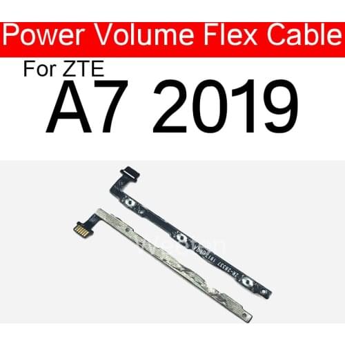 Power Volume Flex Cable For ZTE A7 2019 Power ON OFF Button Side Key Flex Ribbon Repair Parts