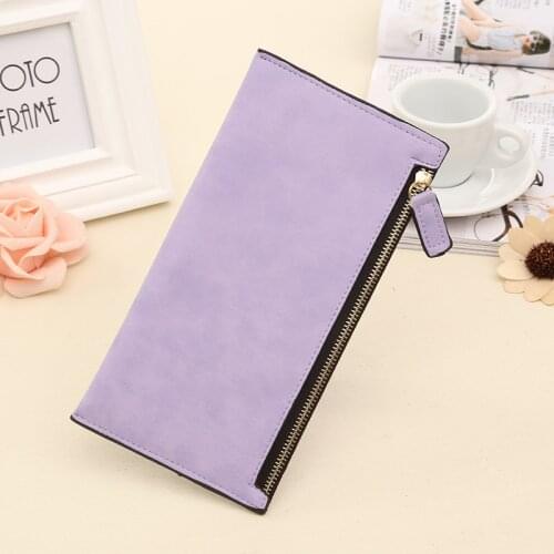 Wallet Womens New Style Ultra-Thin Bag Long Zipper Bag Womens Simple Change Mobile Phone Bag Students Trend