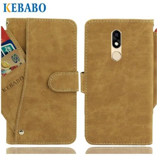 Leather Wallet BQ BQ-5707G Next Music Case 5.7" Flip Vintage Leather Front Card Slots Cases Cover Business Phone Bags