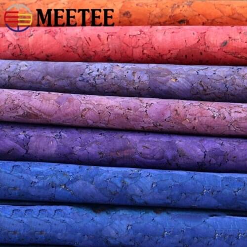 Meetee 90*135cm 0.5mm Natural Wood Grain Cloth Synthetic Cork Leather Fabric DIY Handmade Luggage Hometextile Decor Accessories