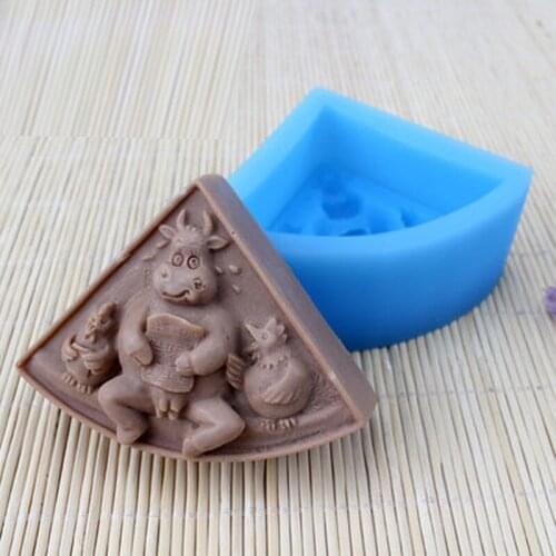 Cold Soap Maker Zodiac Cattle DIY Handmade Soap Silicone Mold Chocolate Animal Shapes Aroma Stone Molds Silica Gel Moulds PRZY