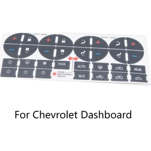 AC Dash Button Repair Kit Decal Stickers For Silverado Sierra tahoe