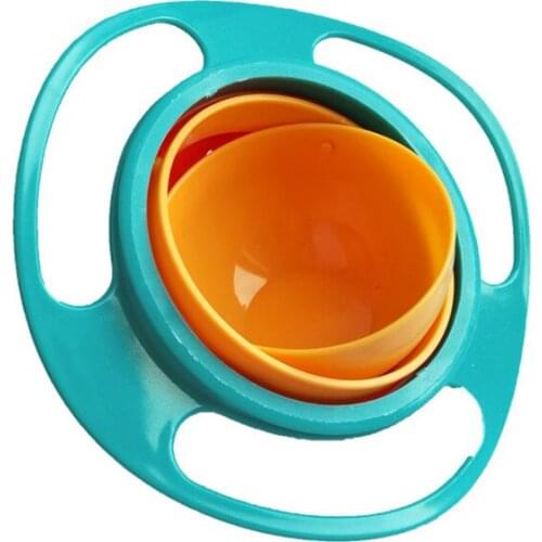 New Hot Design Universal Gyro Bowl Dishes Anti Spill Bowl Smooth 360 Degrees Rotation Gyroscopic Bowl For Baby Kids