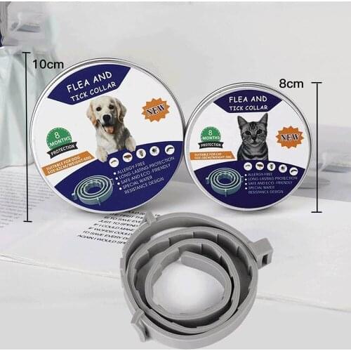 Adjustable Dog Cat Collar Flea and Tick Prevention Pet Collar Pest Control Protect Rubber Flea Killer Collar Pet Cat Accessories