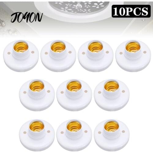 10Pcs Plastic Screw E27 Lamp Base Lampholder Light Bulb Socket Holder Adapter Bulb Holder Applicable To Passageways Corridors