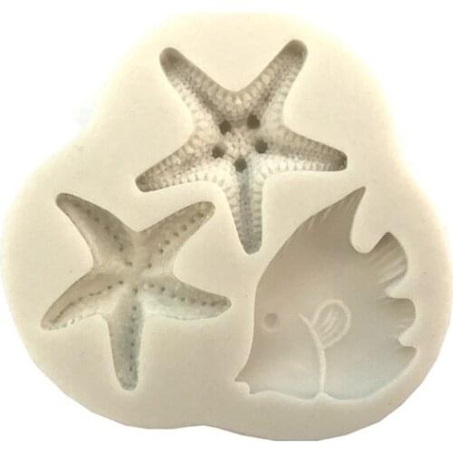 Sea Shells Starfish Shaped Silicone Cake Mold Sugar Craft Fondant Cake Decorating Tool Kitchen Chocolate Candy Baking Tool