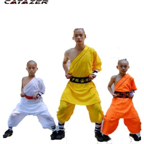 Polyester Shaolin Uniform One Sleeve Style Popular for Performance Competition Full Sizes for Kids Adults