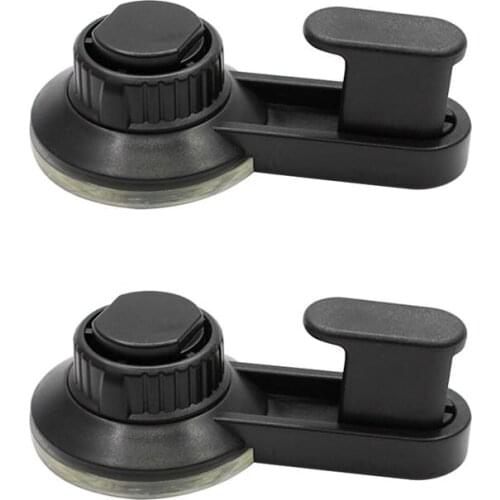 2 Pcs Strong Vacuum Suction Cup Hooks Removable Reusable Coat Hooks Towel Bath Robe Hangers Home Kitchen Accessories (Black)