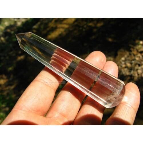 295g ROUND BOTTOM 24 Sided VOGEL Style Clear Natural QUARTZ CRYSTAL POINT Healing